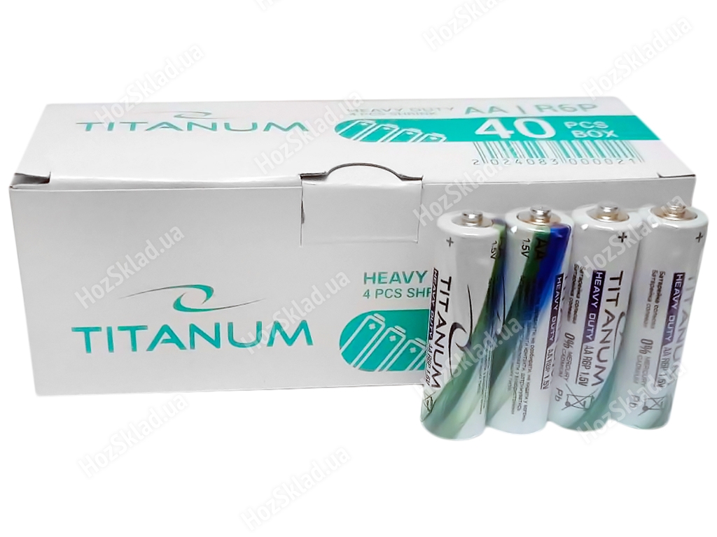 Батарейка солевая Titanum AA, 1,5V, R6 (цена за спайку 4шт) 4820118294025