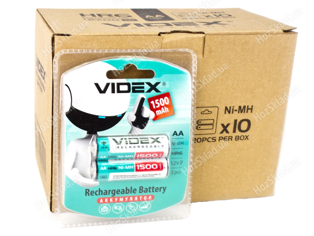 Акумулятор Videx Rechargeable AA 1500 mAh (ціна за блістер 2 шт) 4820118291833