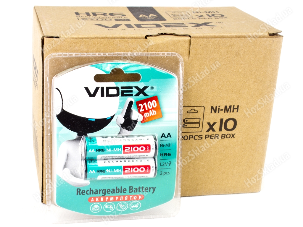 Аккумулятор Videx Rechargeable AA 2100 mAh (цена за блистер 2 шт) 4820118291796