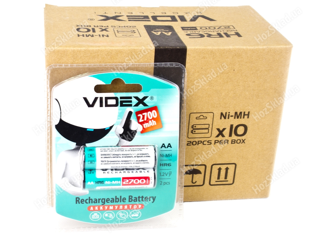 Аккумулятор Videx Rechargeable AA 2700 mAh (цена за блистер 2 шт) 4820118291819