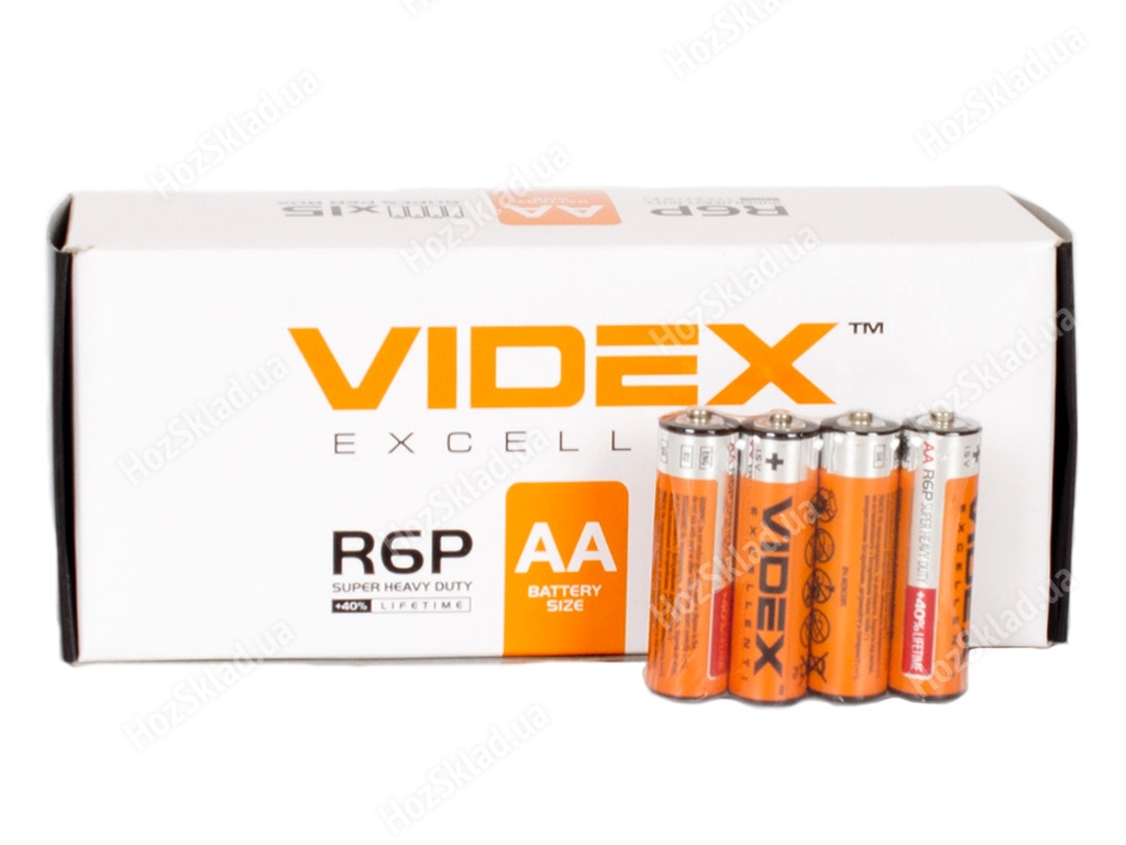 Батарейка солевая Videx 1,5V AA, R6 (цена за спайку 4шт) 4820118290430