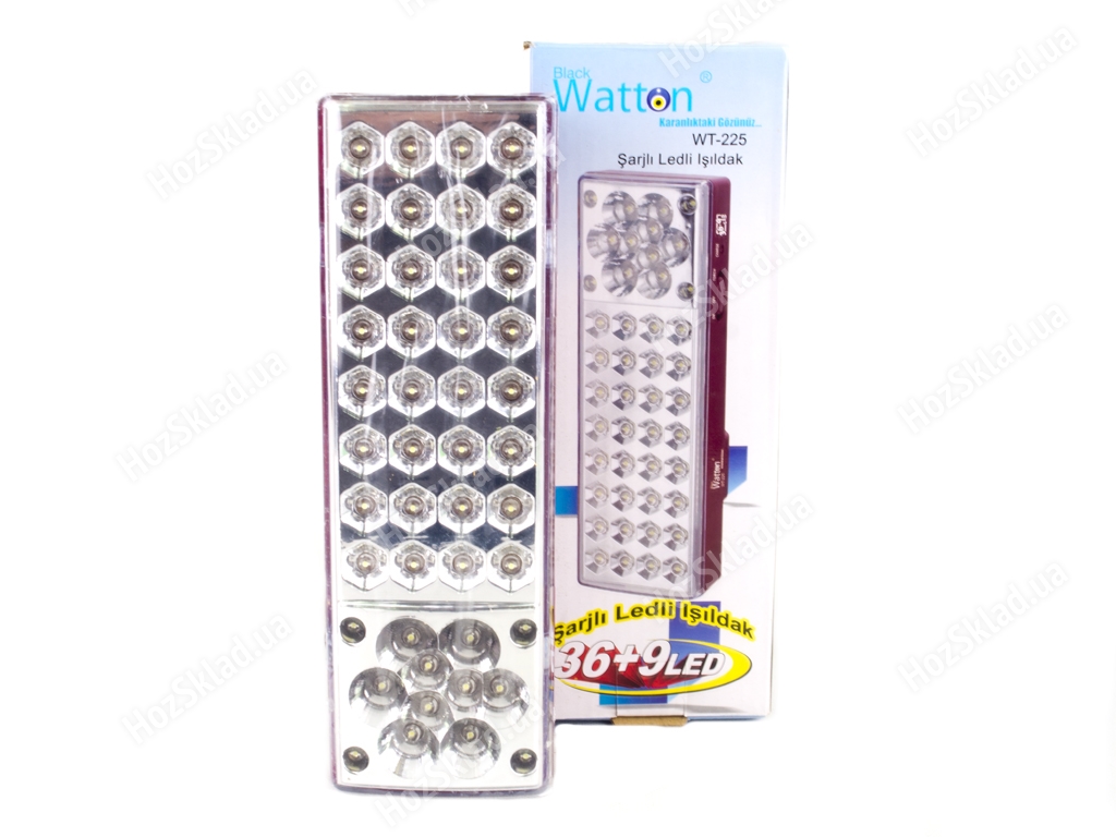 Лампа светодиодная Black Waton 36+9LED на аккумуляторе, зарядка от сети