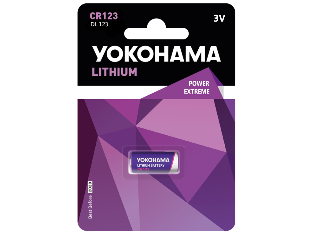 Батарейка літієва YOKOHAMA CR123/DL123 3V (ціна за 1шт на блістері)