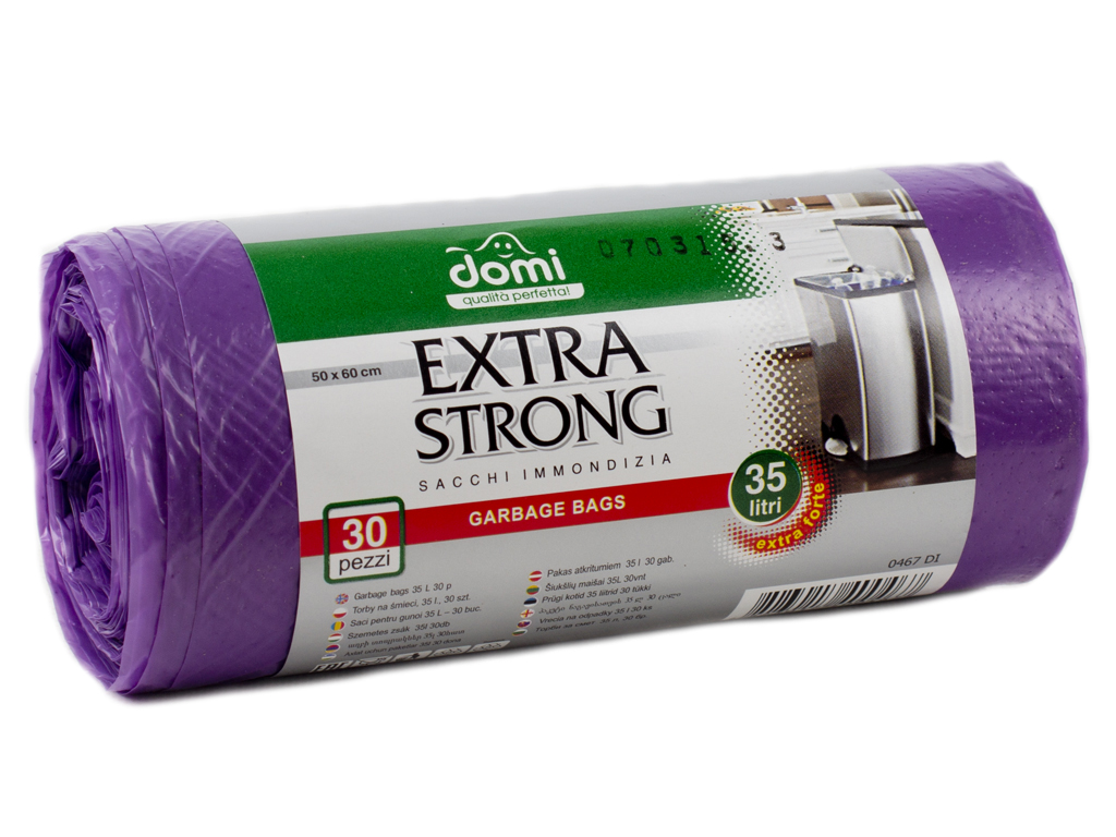 Пакети для сміття 35л "Domi" Extra Strong 30шт