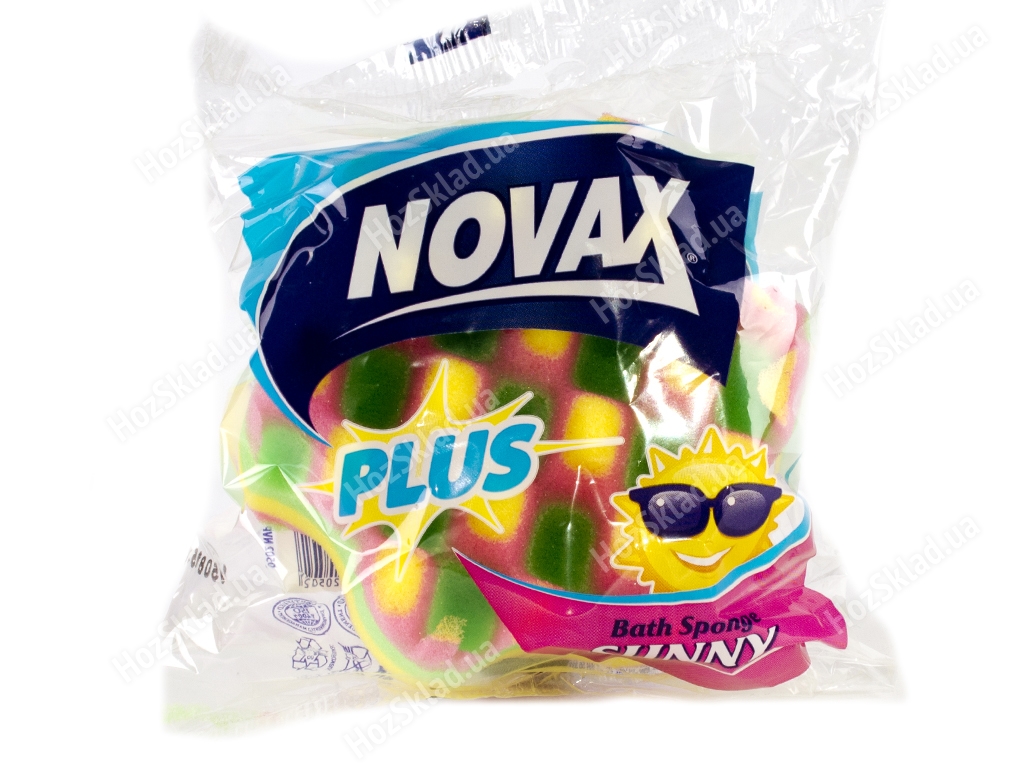 Губка банная Novax Plus Sunny 10x10x7см