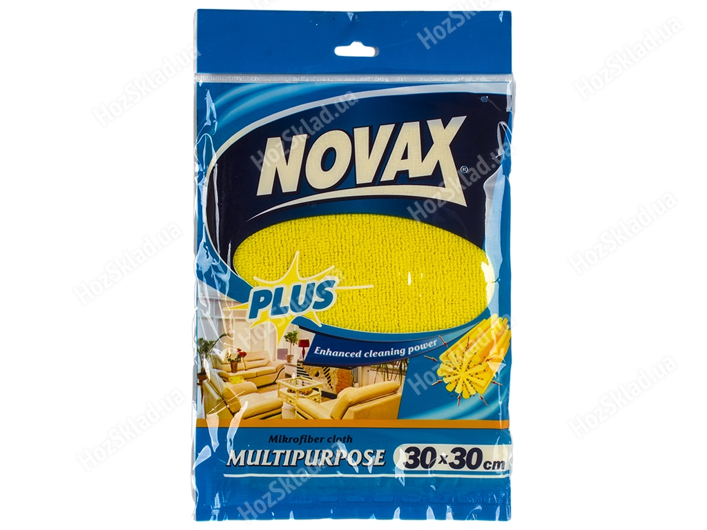 Салфетка микрофибра универсальная Novax Plus 30х30см 1шт
