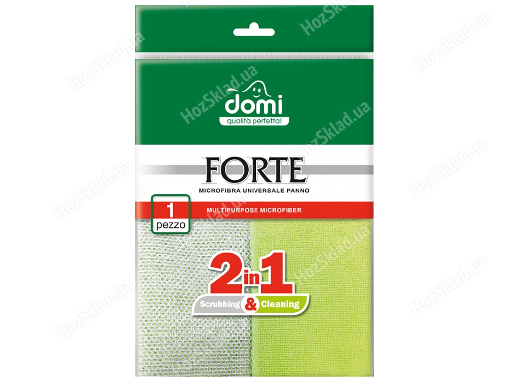 Салфетка из микрофибры универсальная Domi Forte 2в1 (цена за 1шт)