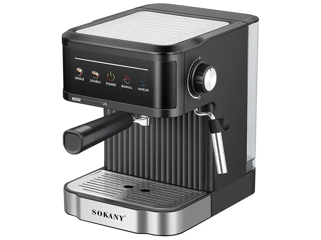 Кофемашина рожковая Sokany, 1,8л, 850Вт