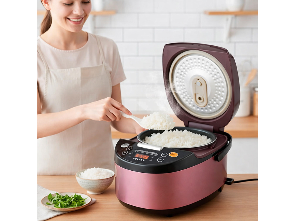 Мультиварка Sokany SK-07078, электронная, антипригарная чаша, 900Вт, 6л