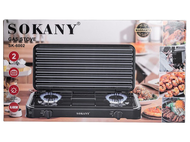 Настольная газовая плита Sokany, 57х28х8см