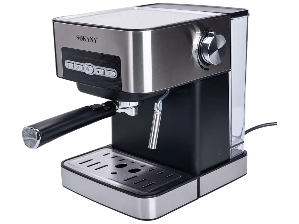 Кофеварка Sokany, со вспенивателем для молока, 1,6л, 850Вт