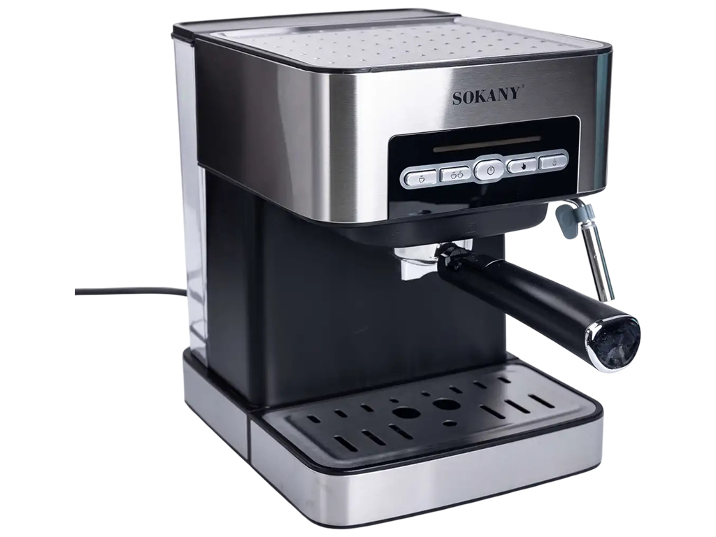 Кофеварка Sokany, со вспенивателем для молока, 1,6л, 850Вт