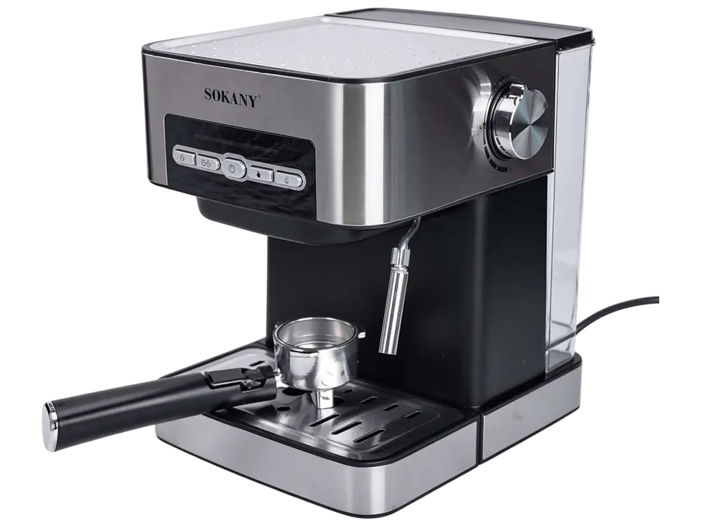 Кофеварка Sokany, со вспенивателем для молока, 1,6л, 850Вт