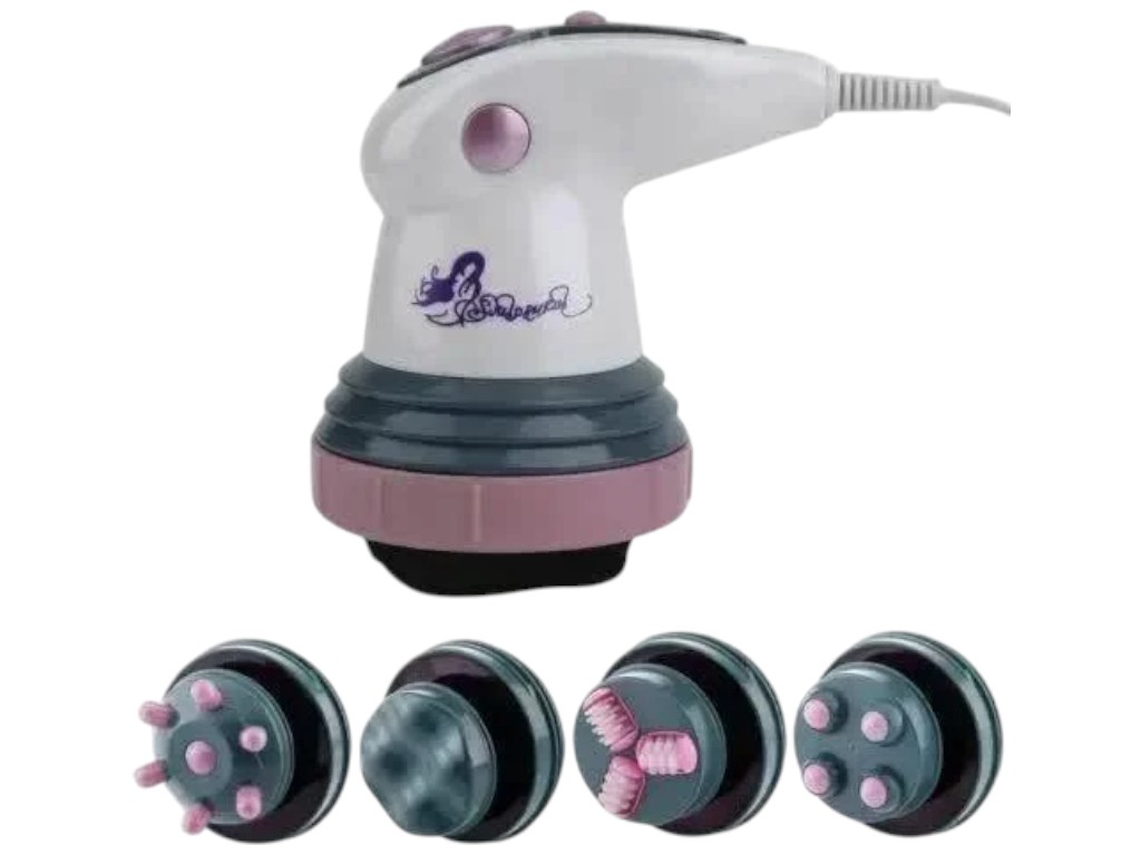 Массажер Body Innovation Sculptural, от сети, вибромассажер с насадками, с подогревом, цвет белый