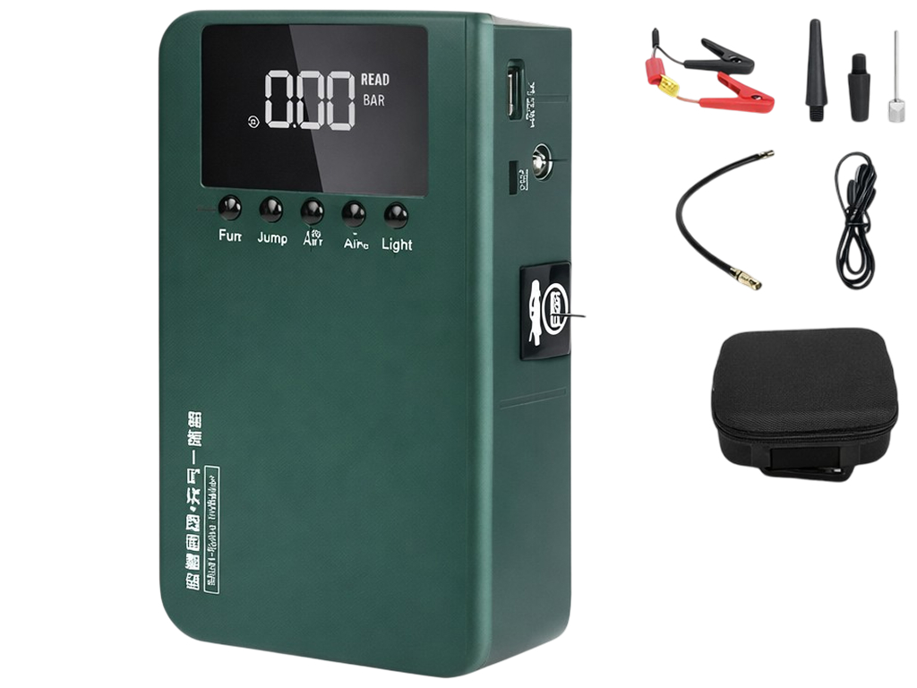 Пусковое устройство TS-5549, компрессор, Power Bank, дисплей, 10000 мАч