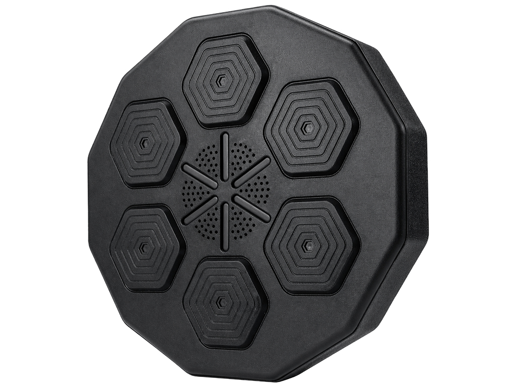 Тренажер боксерский музыкальный, настенный, ABS пластик, LED подсветка, Bluetooth, 40см, цвет черный