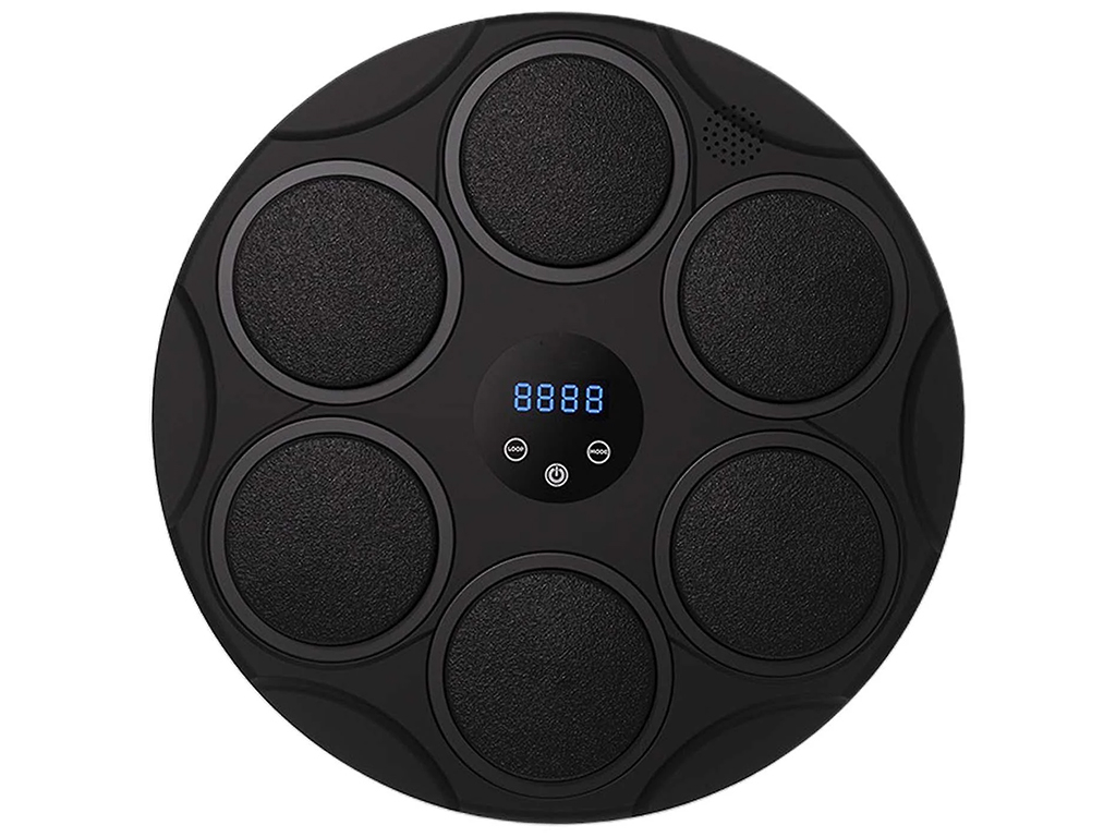 Тренажер боксерский музыкальный, настенный, ABS пластик, LED подсветка, Bluetooth, 43см, цвет черный