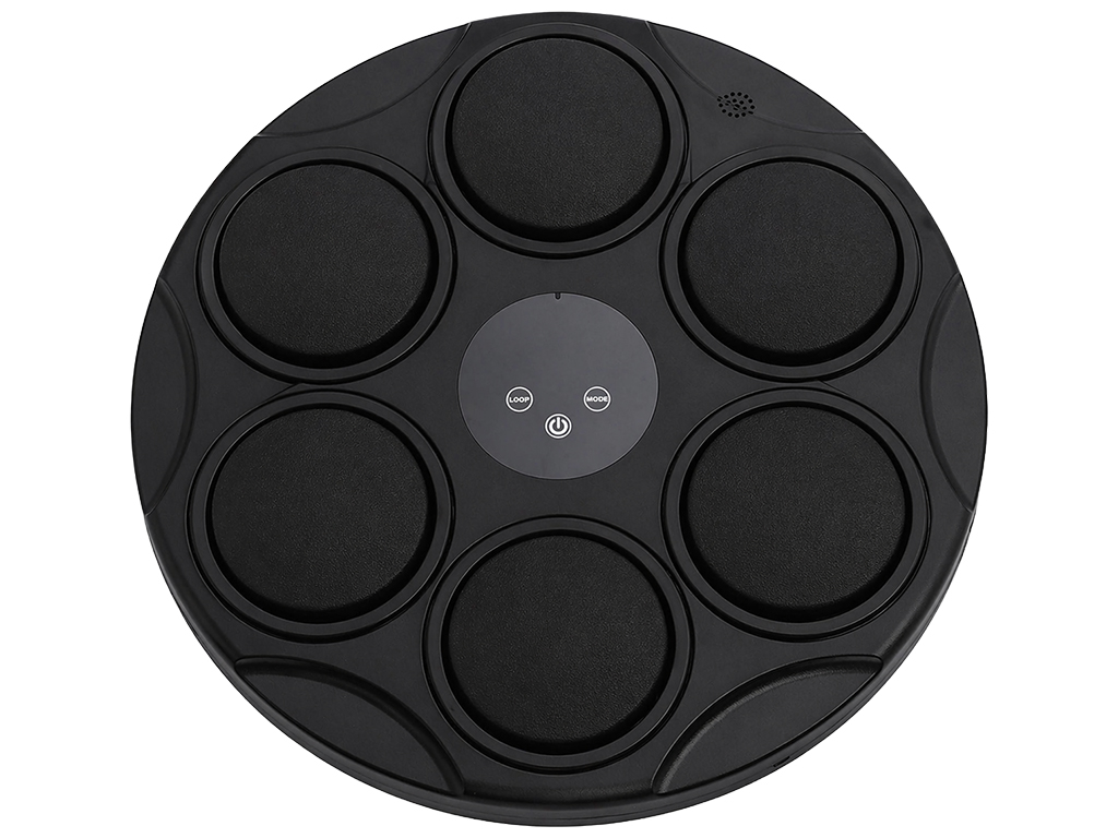 Тренажер боксерский музыкальный, настенный, ABS пластик, LED подсветка, Bluetooth, 43см, цвет черный