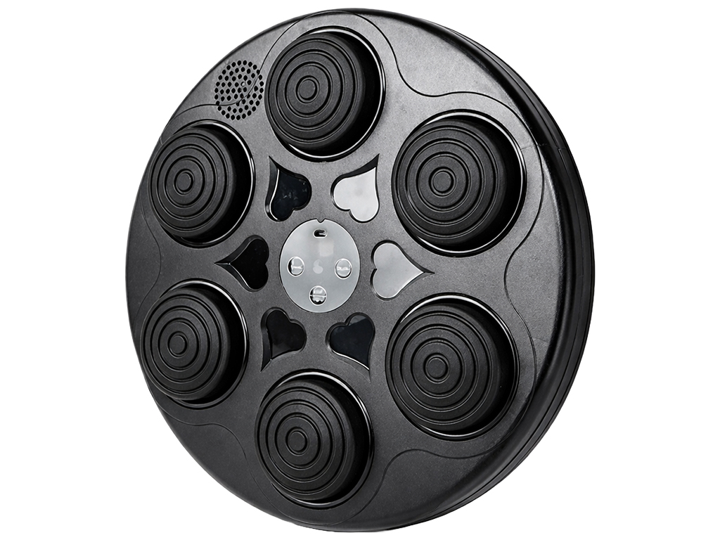 Тренажер боксерский музыкальный, настенный, ABS пластик, LED подсветка, Bluetooth, 38см, цвет черный