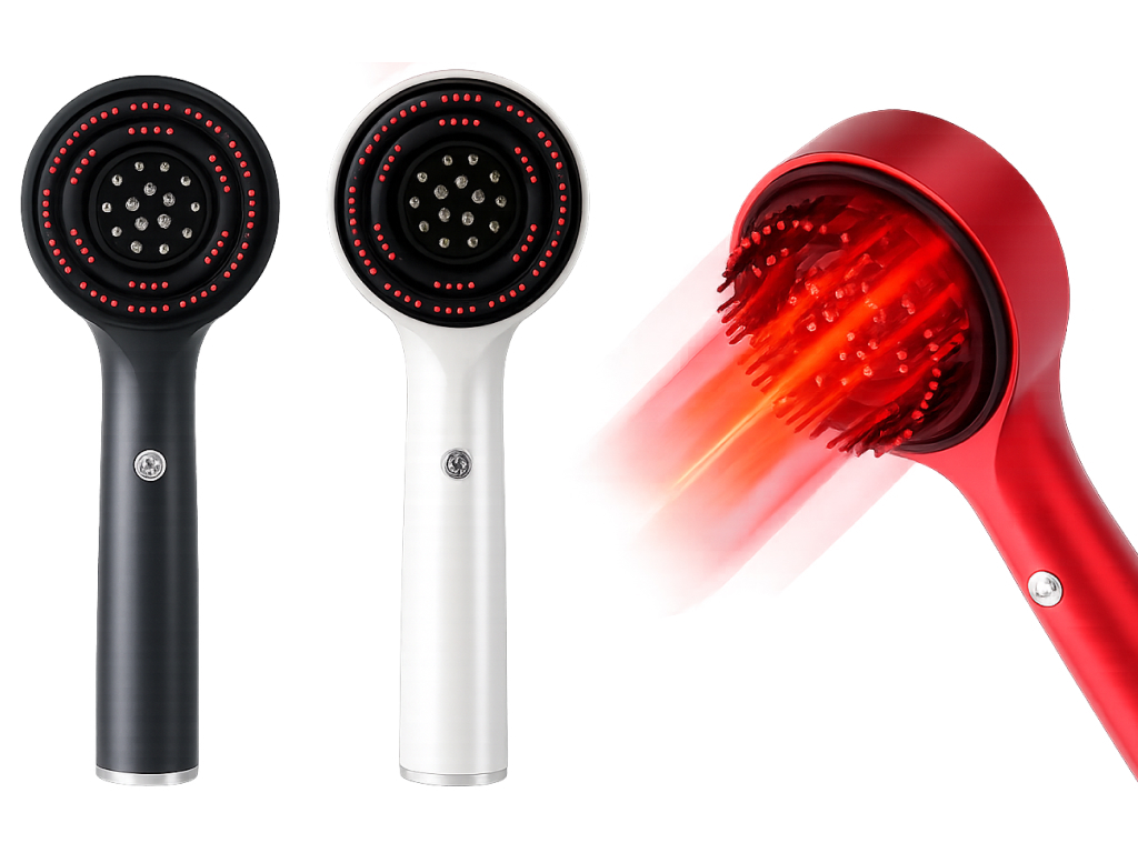 Массажер для кожи головы электрический, красный свет, вибрация, 1800 мАч, 3 вида (цена за 1шт)