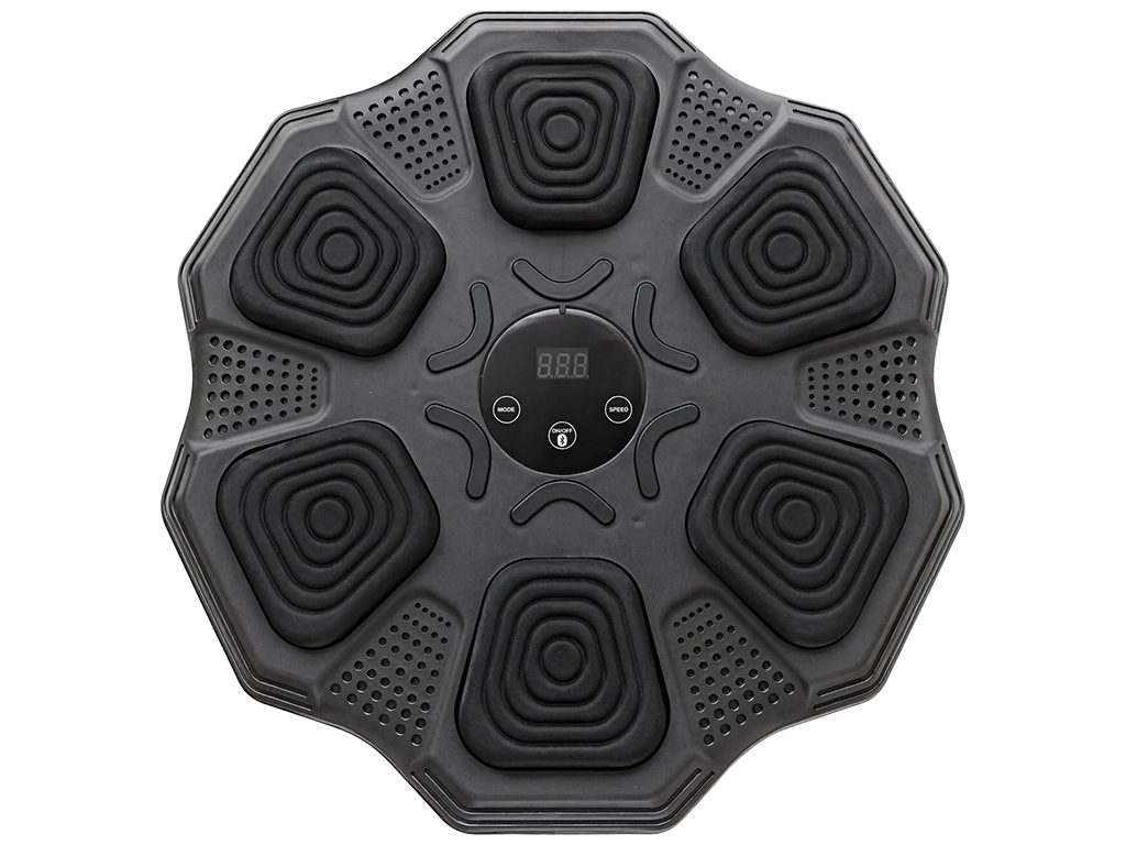 Тренажер боксерский музыкальный, настенный, ABS пластик, LED подсветка, Bluetooth, 35см, цвет черный