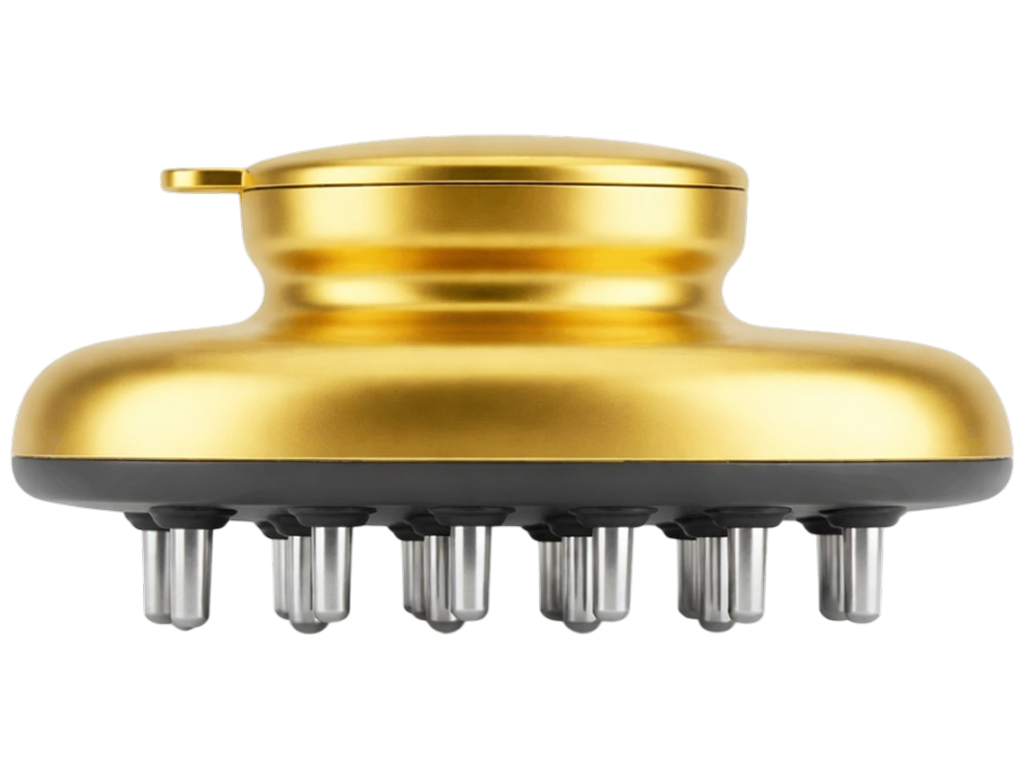 Массажер для кожи головы электрический, силиконовые насадки, вибрация, водонепроницаемый, аккумулято