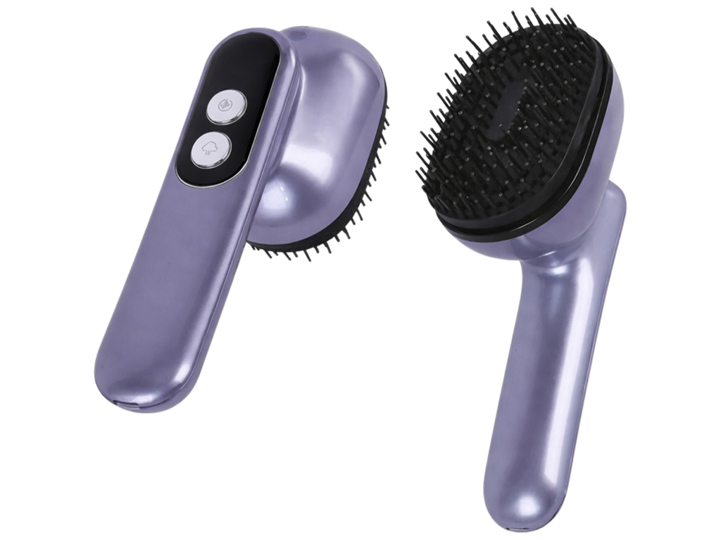 Массажная расческа электрическая, вибрация, мягкие зубцы, питание аккумулятор/батарейки