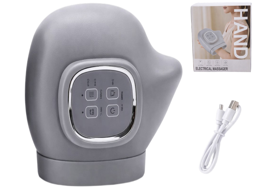 Массажер для рук электрический, пневмокомпрессия, подогрев, режимы интенсивности, аккумулятор