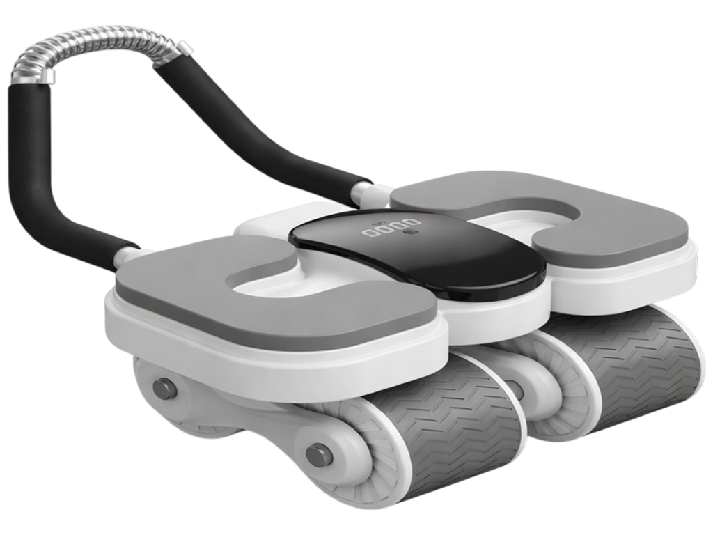 Ролик для пресса 4 колеса, автоматический возврат, дисплей, ширина колес 10 см, до 150 кг