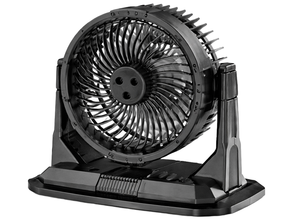 Вентилятор портативный, с распылением воды, аккумуляторный, резервуар 9л, RGB подсветка, цвет черный