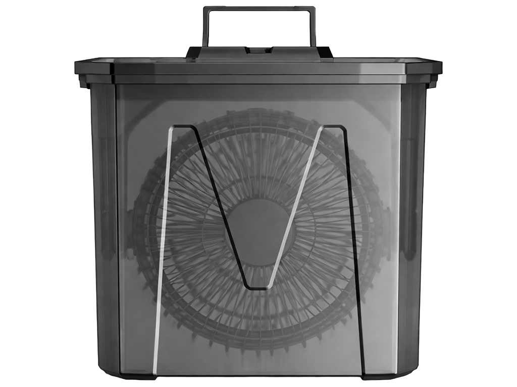 Вентилятор портативный, с распылением воды, аккумулятор, резервуар 9л, RGB подсветка, цвет хаки