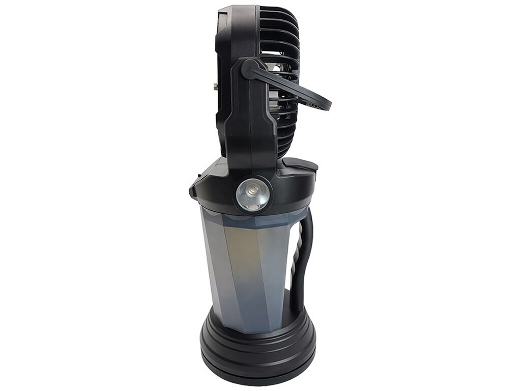 Вентилятор с увлажнением, аккумуляторный, резервуар 2л, LED подсветка, 4 скорости, цвет черный