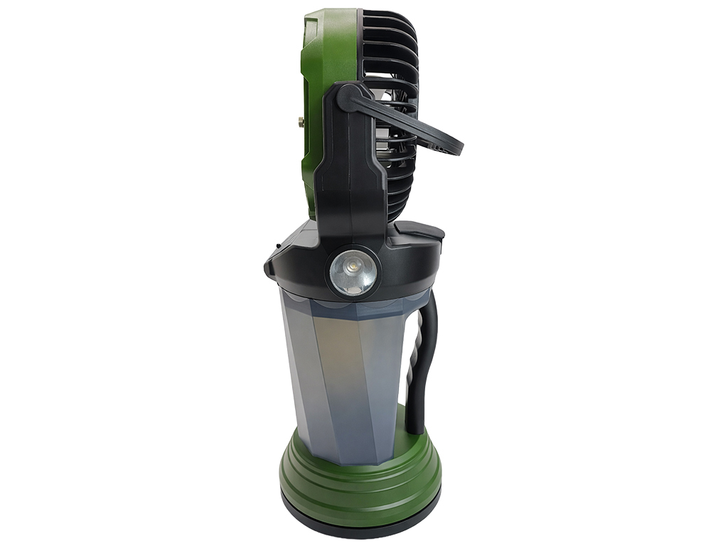 Вентилятор с увлажнением, аккумуляторный, резервуар 2л, LED подсветка, 4 скорости, цвет зеленый