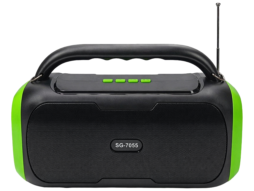 Колонка беспроводная, Bluetooth 5.1, солн. панель, аккумулятор 1200мАч, пластик, 23,4×11,8×15,5см