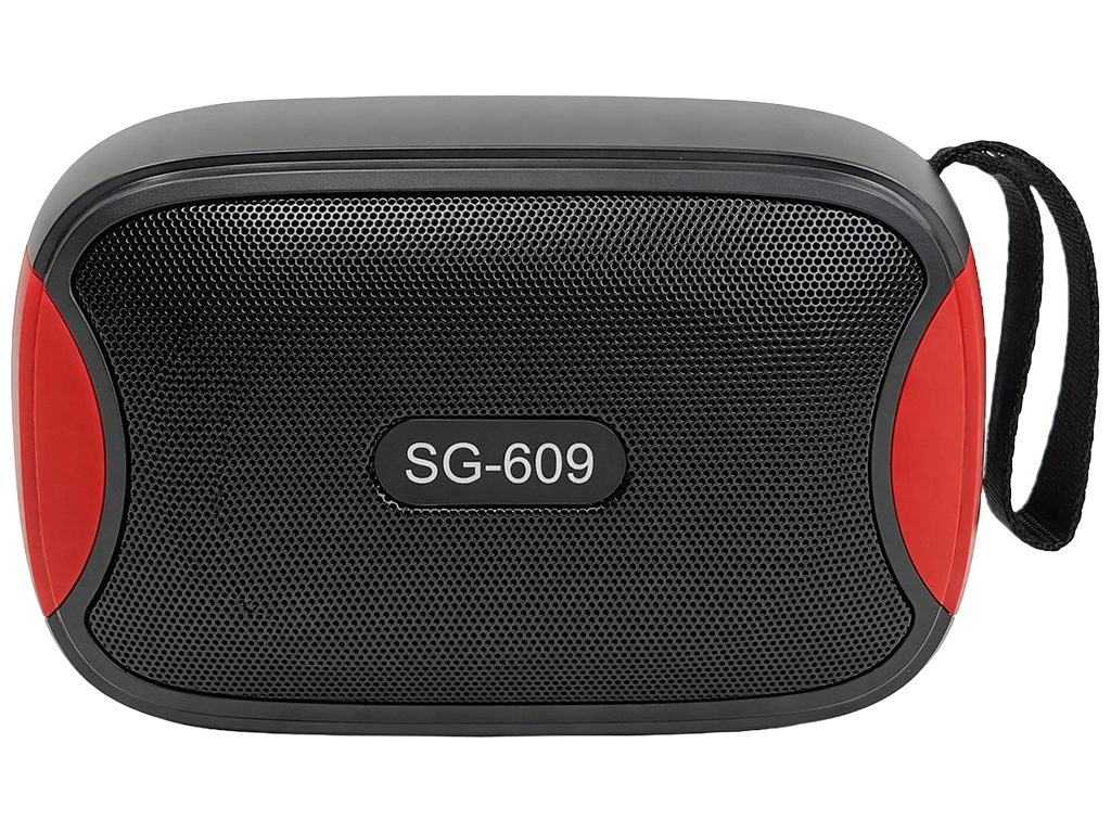 Колонка беспроводная, Bluetooth 5.3, аккумулятор 1200мАч, пластик, 15,3×8,8×10см, цвет черно-красный