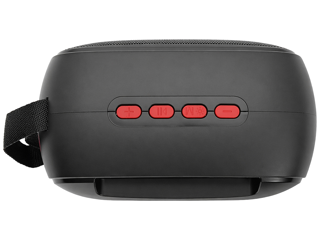 Колонка беспроводная, Bluetooth 5.3, аккумулятор 1200мАч, пластик, 15,3×8,8×10см, цвет черно-красный
