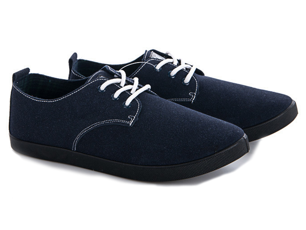 Кеди чоловічі темно-сині, лита підошва (42 розмір, маломірні)