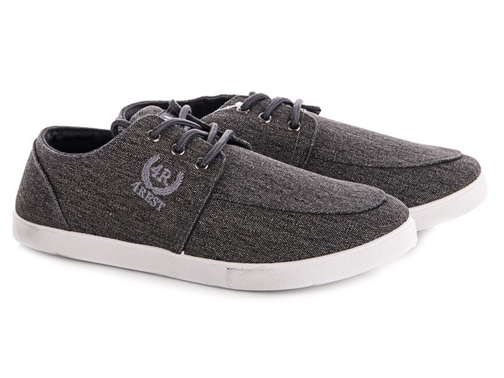 Кеды мужские серые, литая подошва (45 размер, маломерят)
