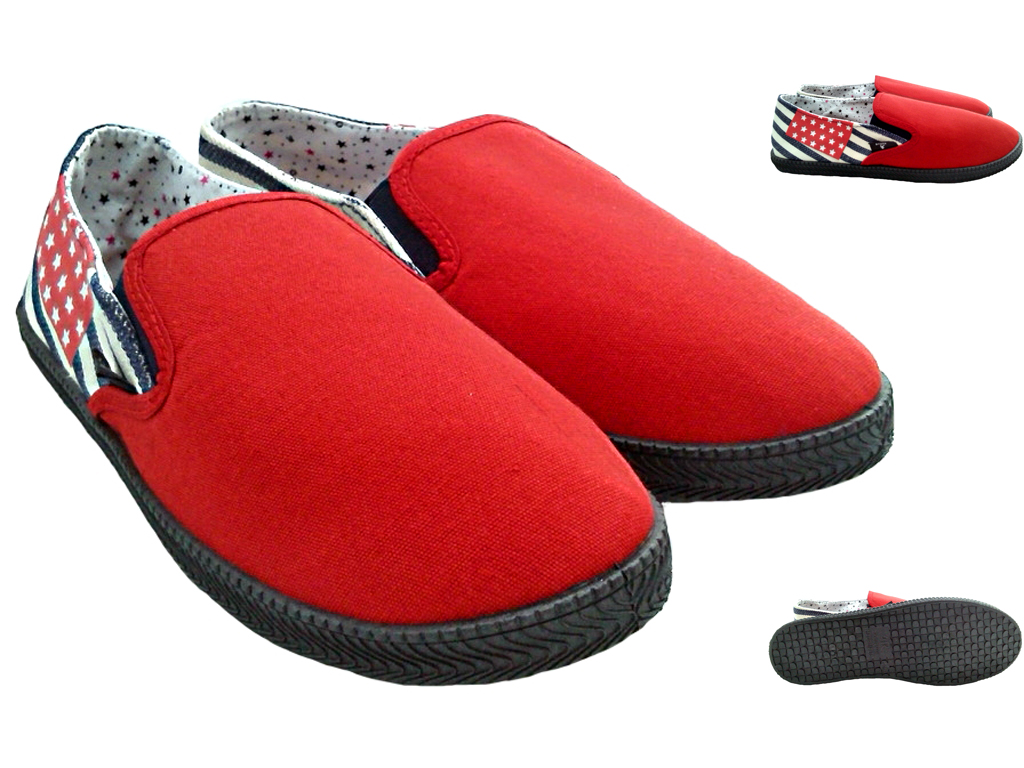 Кеды женские/подростковые красные "USA", литая подошва (36 размер, маломерят) РАСПРОДАЖА