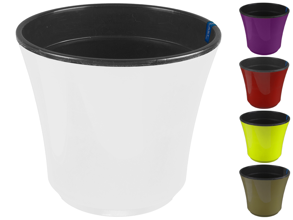 Горщик для квітів подвійний "Камелія" d21см (кольори асорті) Гемопласт