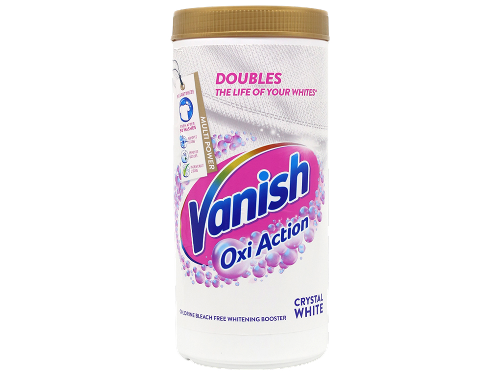 Відбілювач Vanish Oxi Action Crystal White для білої та світлої білизни, порошок, 1,9 кг