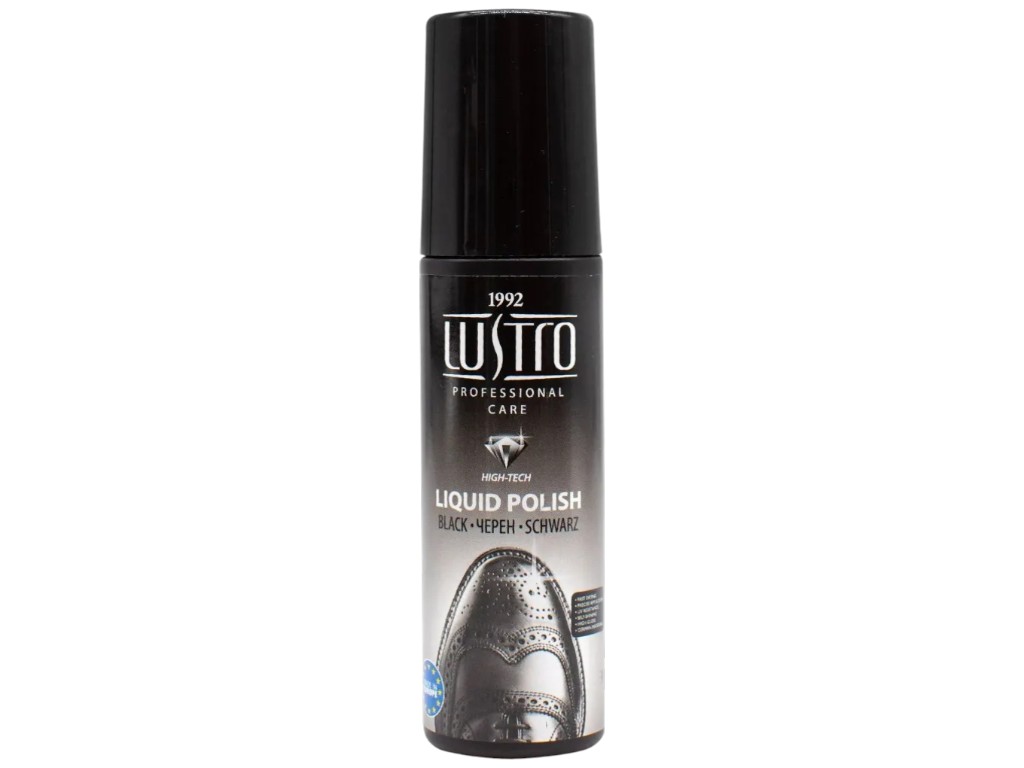 Крем жидкий для обуви Lustro Liquid Polish, 75мл, цвет черный