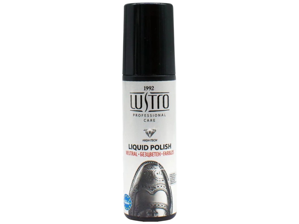 Крем жидкий для обуви Lustro Liquid Polish, 75мл, цвет прозрачный