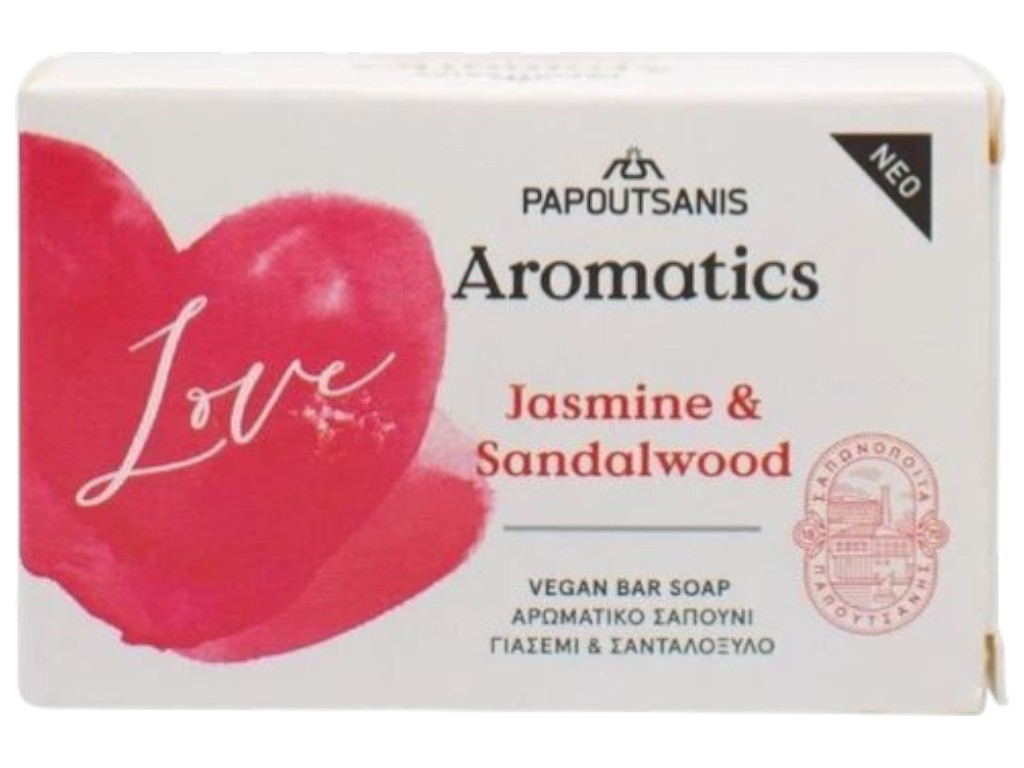 Мыло твердое Aromatics love, жасмин и сандаловое дерево, увлажнение и аромат спа, 100 г