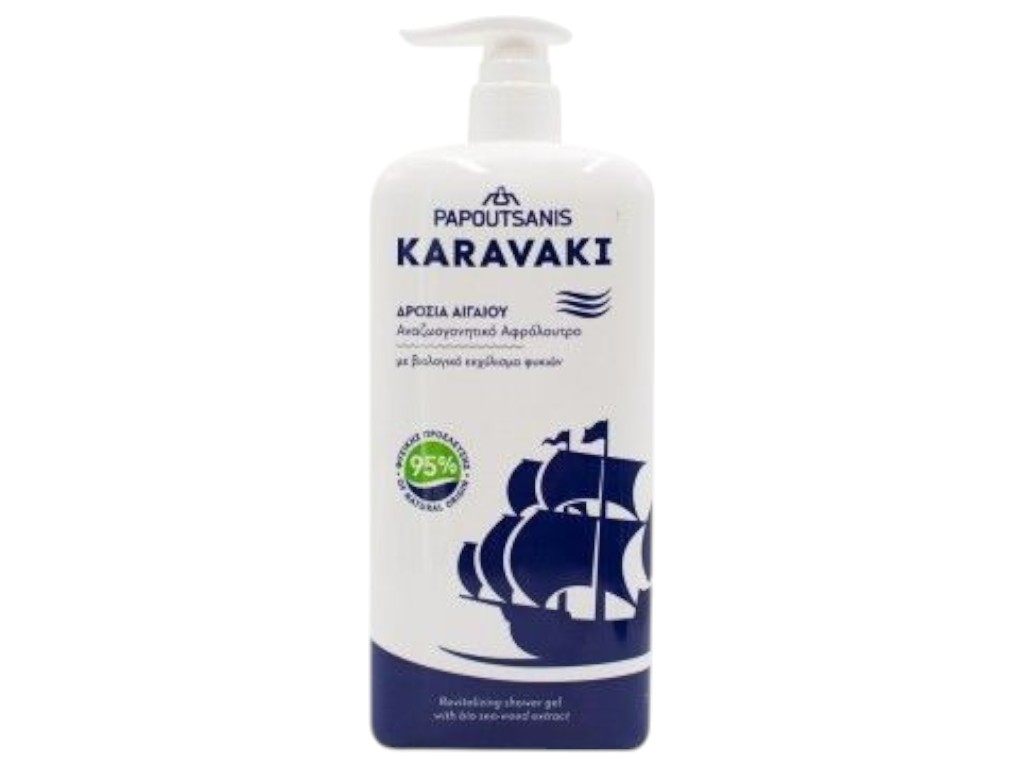 Гель для душа Karavaki classic, с морскими водорослями и витамином е, 750 мл