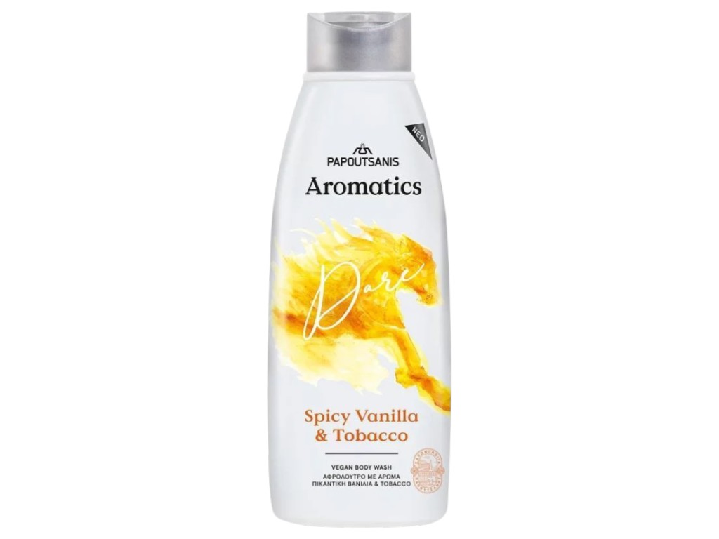 Гель для душа Aromatics vegan dare, пряная ваниль и табак, с пребиотиками, 600 мл