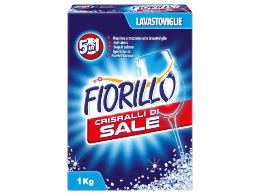 Соль для посудомоечной машины Fiorillo Cristalli di Sale 5в1, против накипи, 1кг