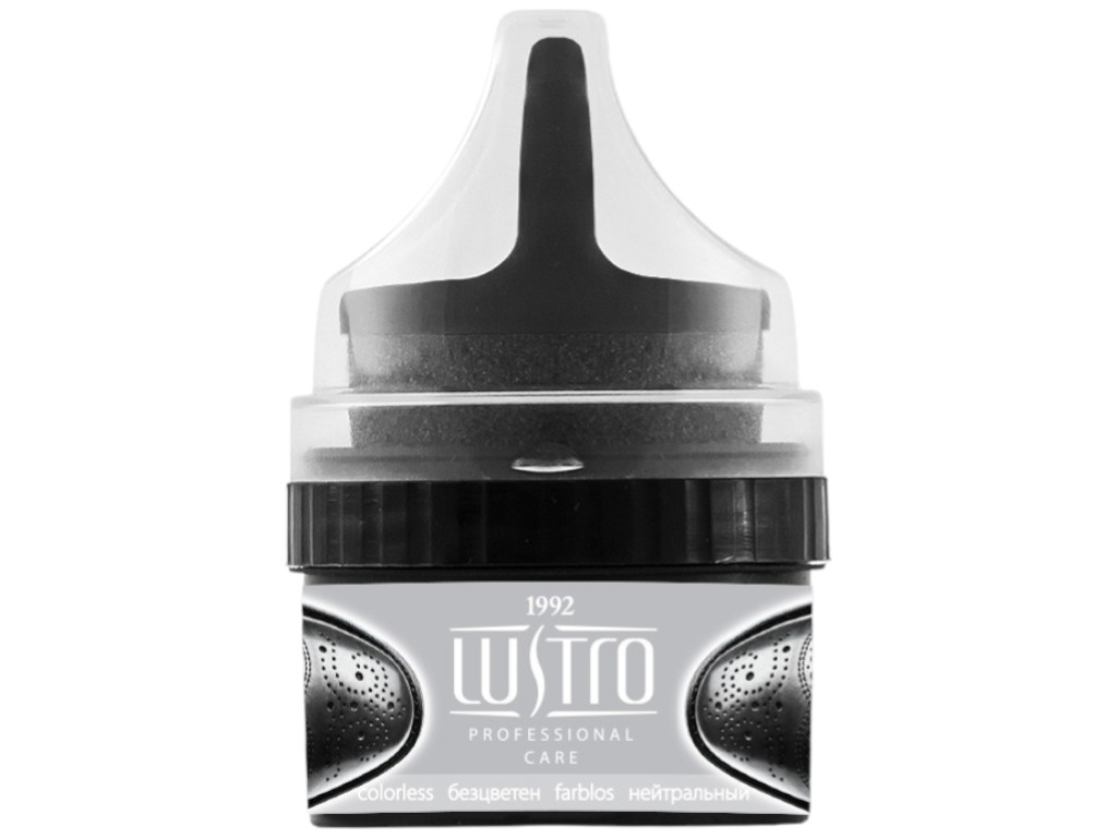 Крем для обуви Lustro, с аппликатором, пчелиный воск, 50мл, цвет прозрачный