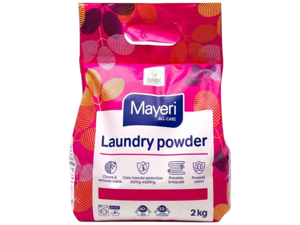 Порошок стиральный Mayeri, для цветного белья, 40 циклов, 2кг