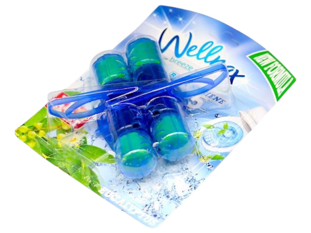 Туалетний блок Wellnax Blue Water, з ароматом евкаліпта, 2х50г